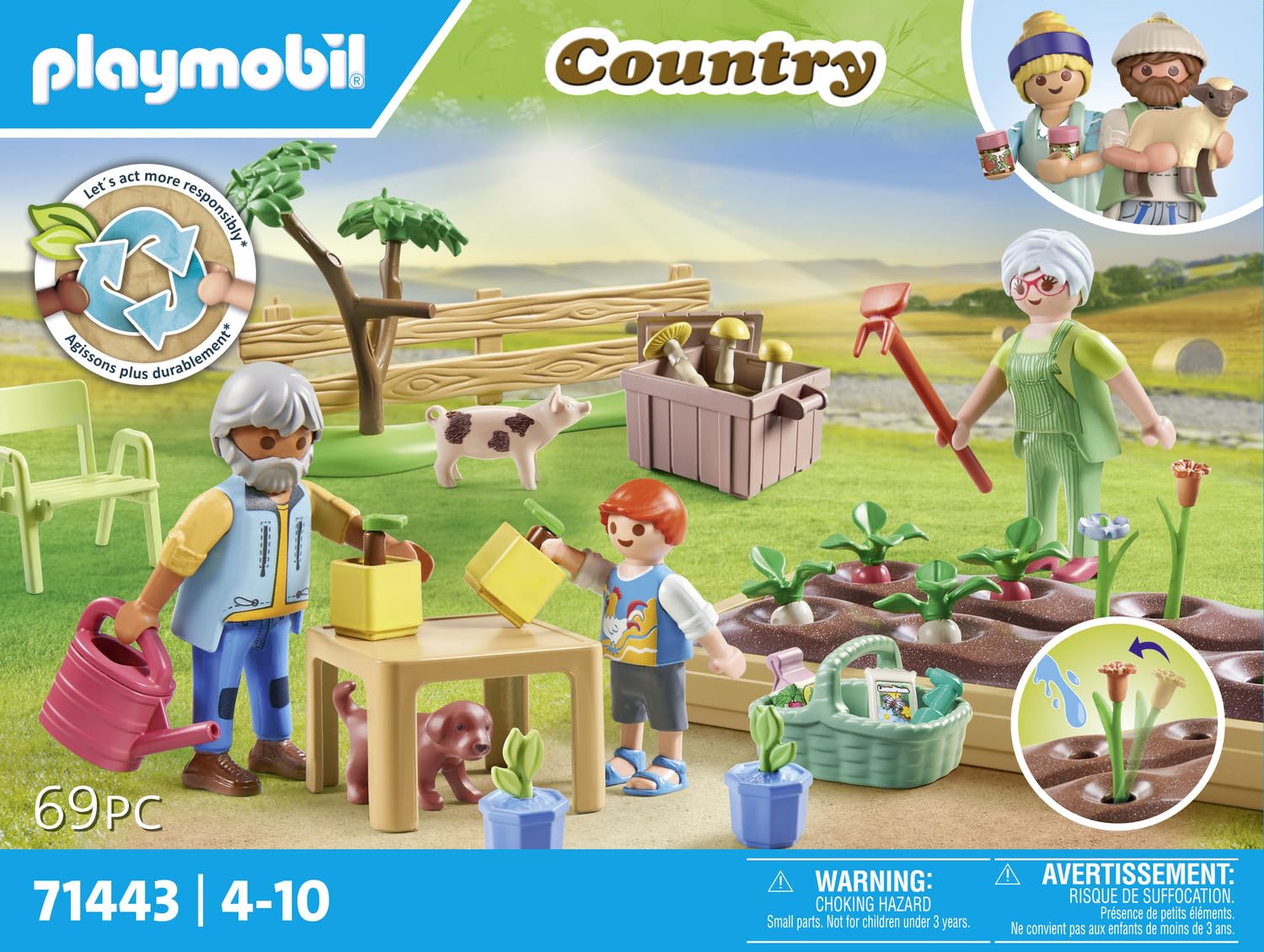 Buy PLAYMOBIL Country 71443 Idyllic Vegetable Garden with